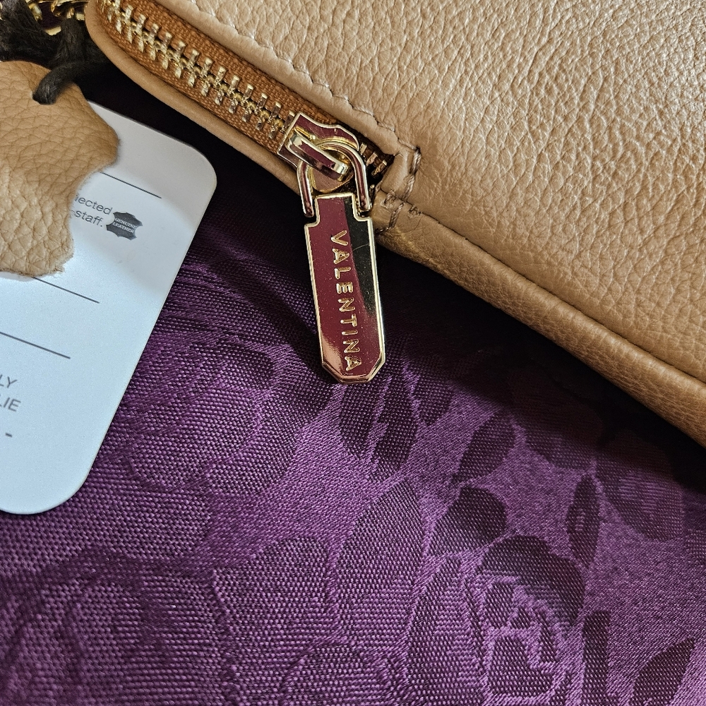 Valentina Pebble Leather Crossbody Phone Case Purse NWT - Picture 9 of 13